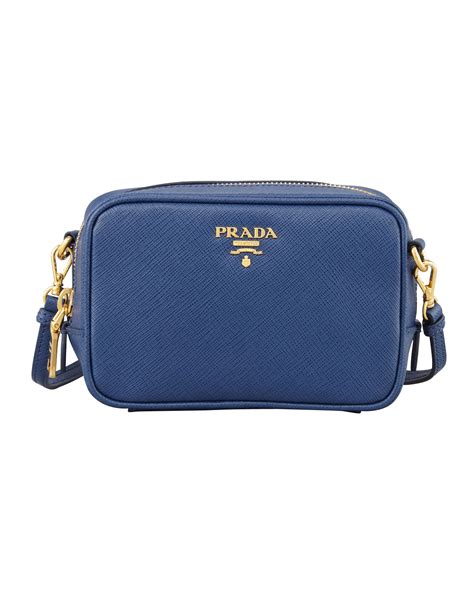 prada saffiano crossbody blue|prada saffiano leather shoulder bag.